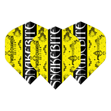 Peter Wright Purple & Yellow Yin Yang Standard Dart Flights by Red Dragon - view 4