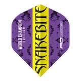 Peter Wright Purple & Yellow Yin Yang Standard Dart Flights by Red Dragon - view 5