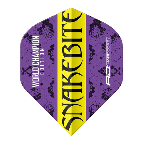 Peter Wright Purple & Yellow Yin Yang Standard Dart Flights by Red Dragon - view 5