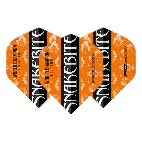 Peter Wright Orange & Black Yin Yang Standard Dart Flights by Red Dragon - view 4