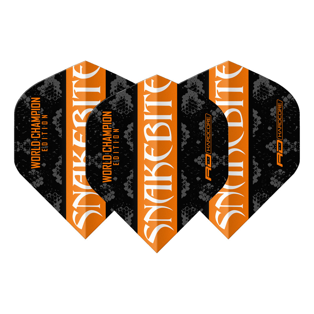 Peter Wright Orange & Black Yin Yang Standard Dart Flights by Red Dragon - view 6