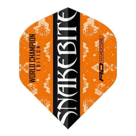 Peter Wright Orange & Black Yin Yang Standard Dart Flights by Red Dragon - view 3