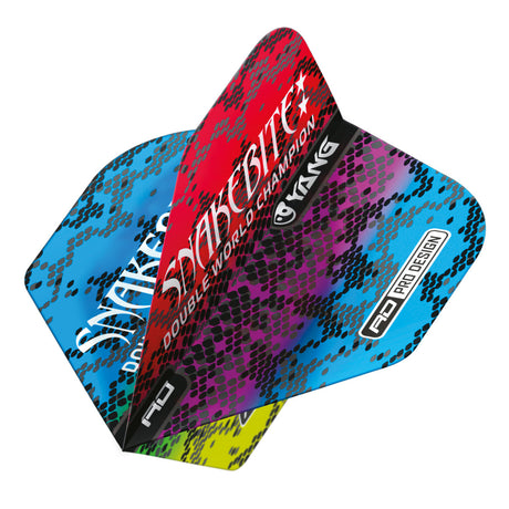 Peter Wright Green, Blue & Red Yin Yang Standard Dart Flights by Red Dragon - view 2