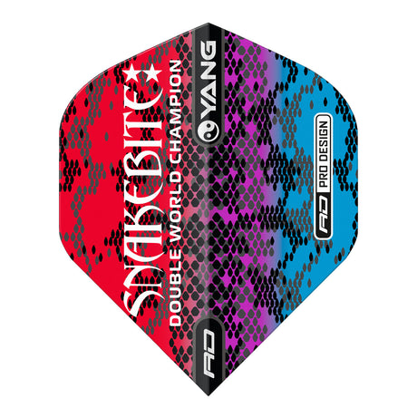 Peter Wright Green, Blue & Red Yin Yang Standard Dart Flights by Red Dragon - view 3