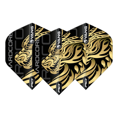 Jonny Clayton Gold & Red Yin Yang Standard Dart Flights by Red Dragon - view 4