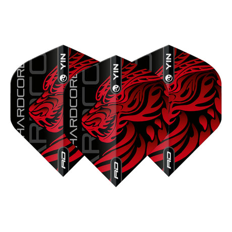 Jonny Clayton Gold & Red Yin Yang Standard Dart Flights by Red Dragon - view 6