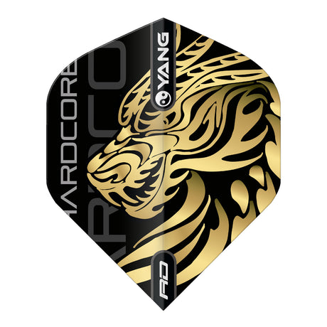 Jonny Clayton Gold & Red Yin Yang Standard Dart Flights by Red Dragon - view 3