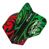 Jonny Clayton Red & Green Yin Yang Standard Dart Flights by Red Dragon - view 2