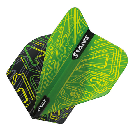 Yin Yang Green & Black Standard Dart Flights by Red Dragon - view 2