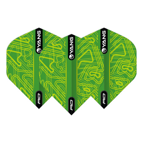 Yin Yang Green & Black Standard Dart Flights by Red Dragon - view 4
