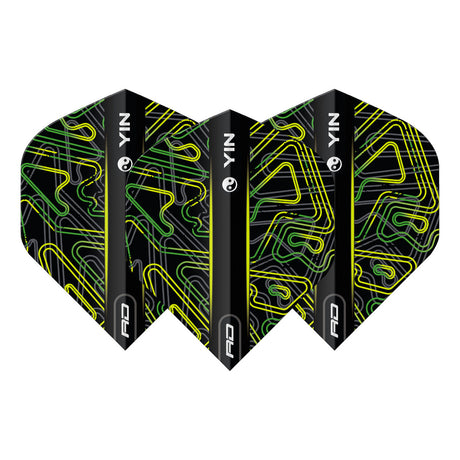 Yin Yang Green & Black Standard Dart Flights by Red Dragon - view 6