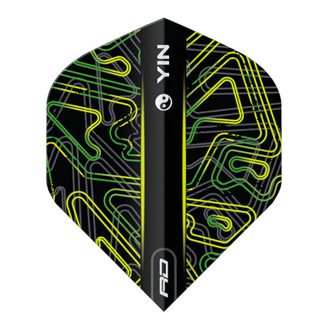 Yin Yang Green & Black Standard Dart Flights by Red Dragon - view 5