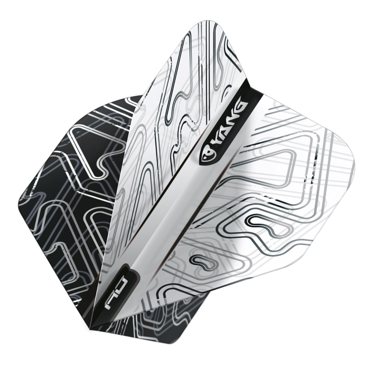 Yin Yang White & Black Standard Dart Flights by Red Dragon - view 2