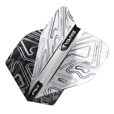 Yin Yang White & Black Standard Dart Flights by Red Dragon - view 2