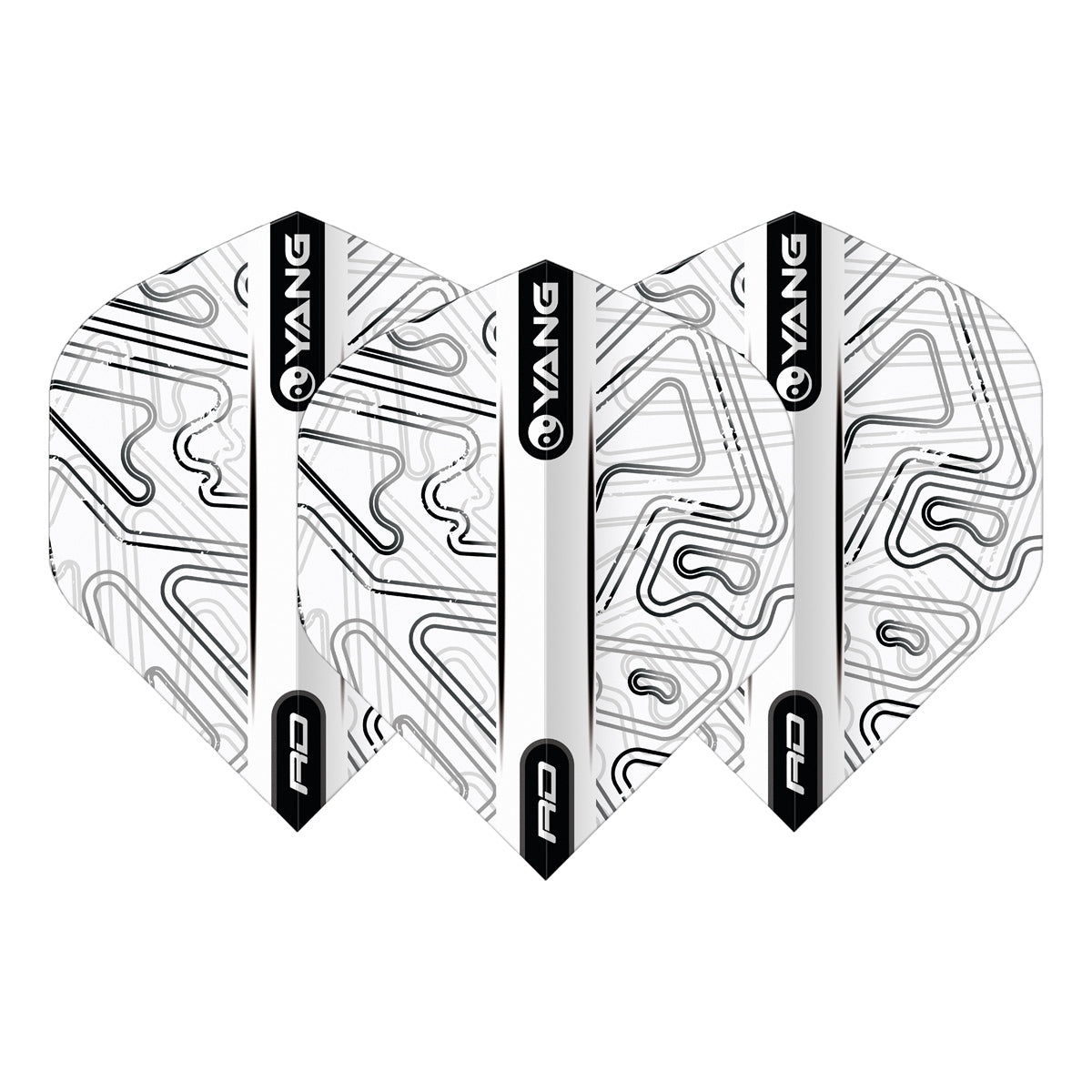 Yin Yang White & Black Standard Dart Flights by Red Dragon - view 4