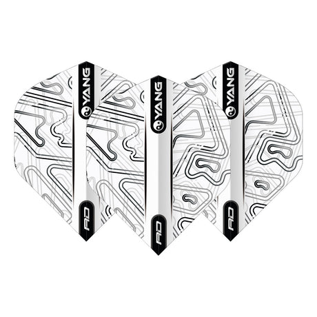 Yin Yang White & Black Standard Dart Flights by Red Dragon - view 4