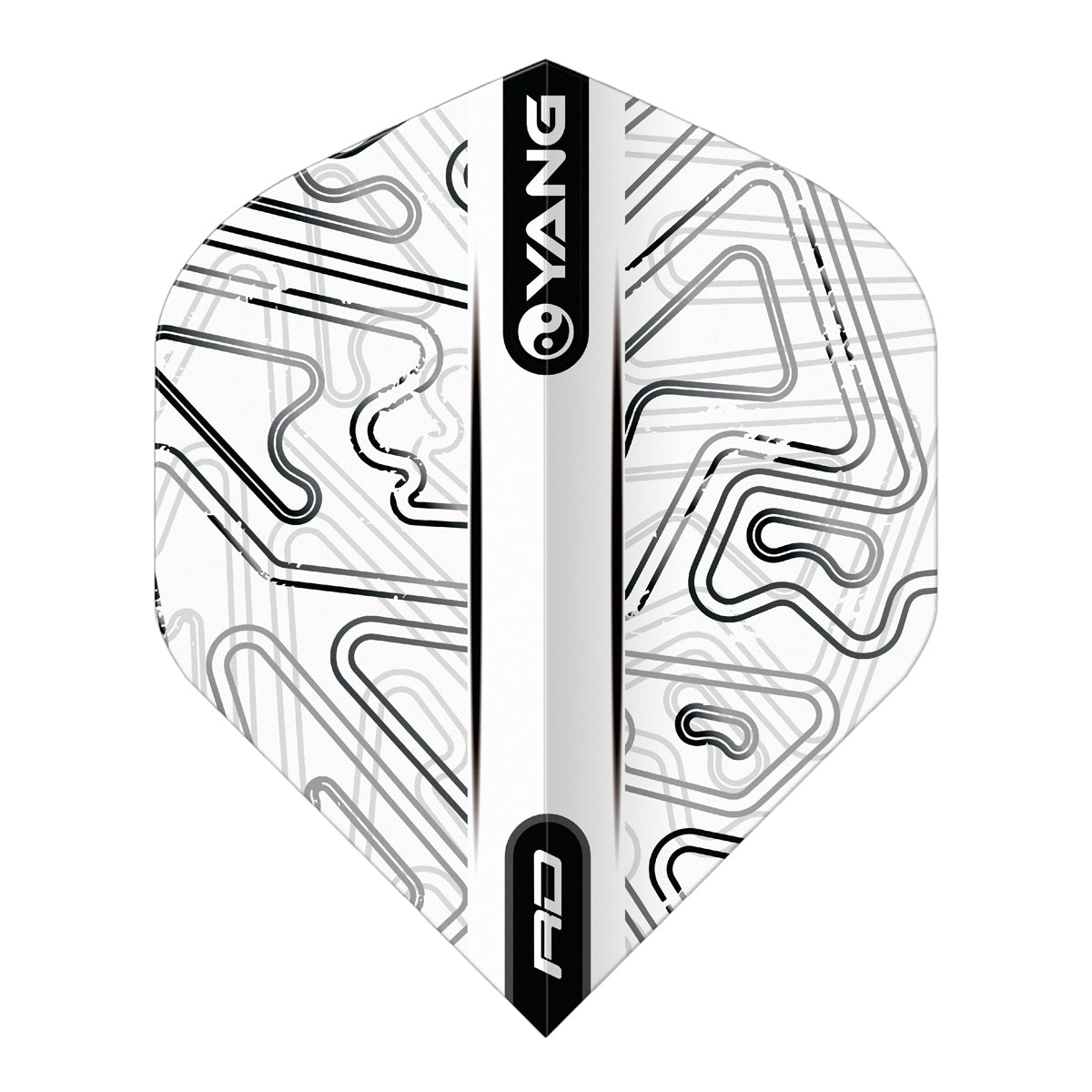 Yin Yang White & Black Standard Dart Flights by Red Dragon - view 3