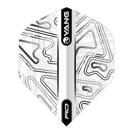 Yin Yang White & Black Standard Dart Flights by Red Dragon - view 3