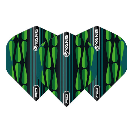 Yin Yang Pink & Green Standard Dart Flights by Red Dragon - view 4