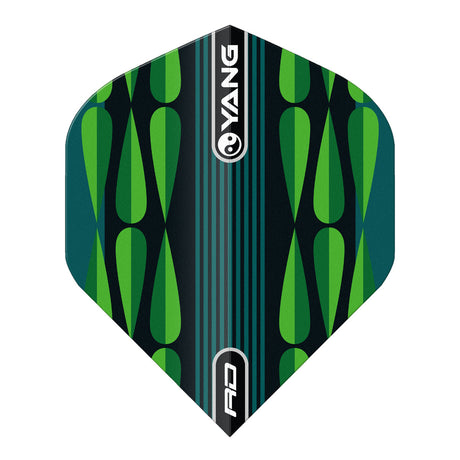 Yin Yang Pink & Green Standard Dart Flights by Red Dragon - view 3