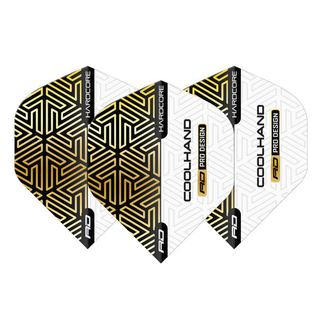 Hardcore Premium Luke Humphries Gold & White Standard Dart Flights by Red Dragon - view 3