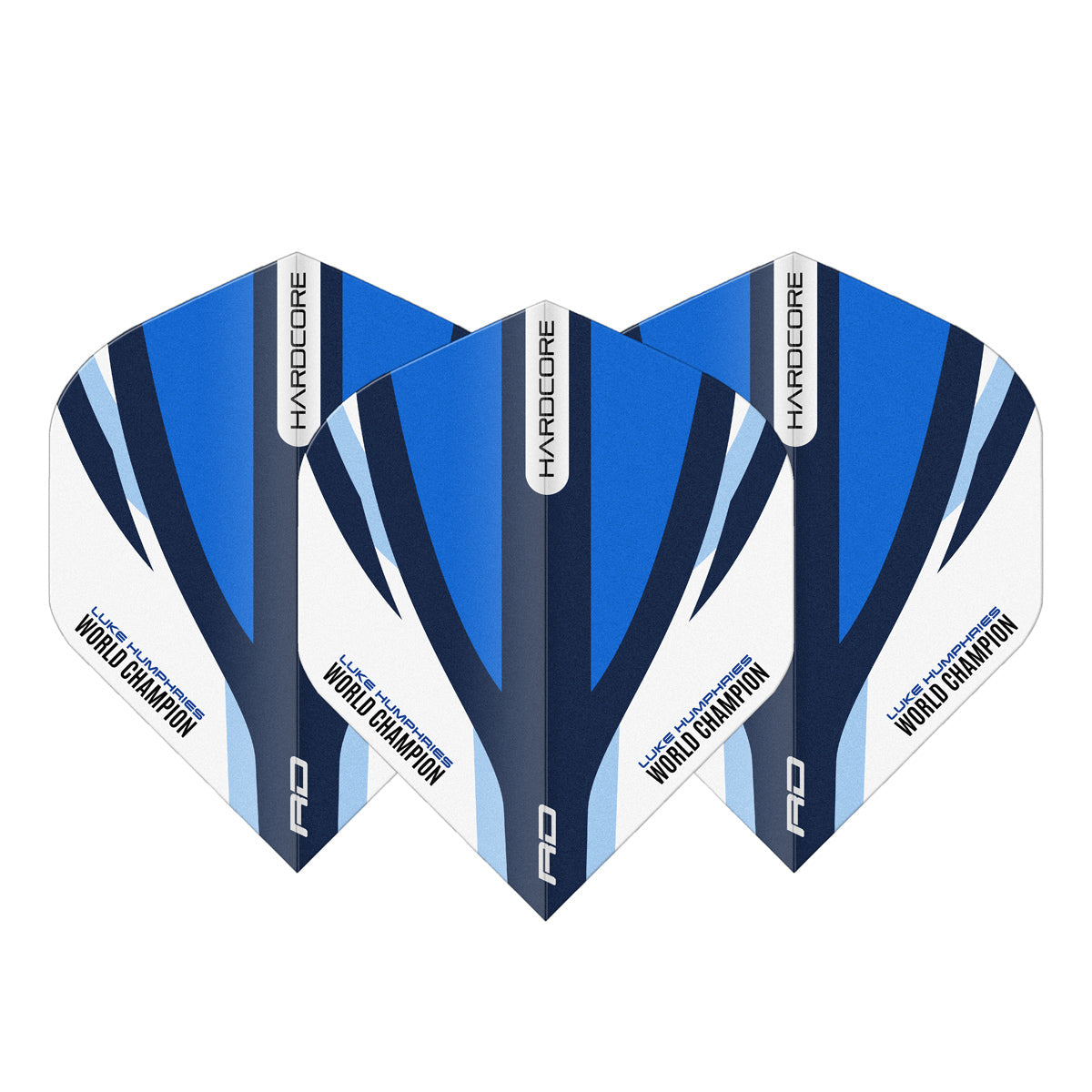 Luke Humphries Blue & White Hardcore Standard Dart Flights by Red Dragon - view 2