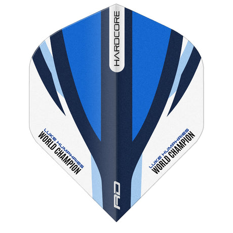 Luke Humphries Blue & White Hardcore Standard Dart Flights by Red Dragon
