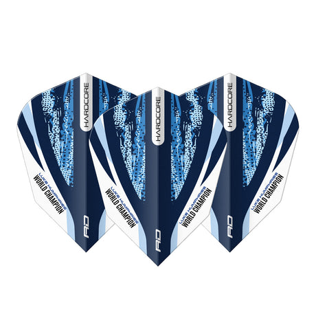 Luke Humphries World Champion Blue & White V-Standard Dart Flights by Red Dragon - view 2