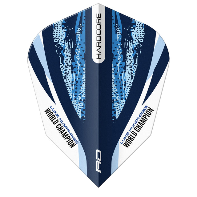 Luke Humphries World Champion Blue & White V-Standard Dart Flights by Red Dragon
