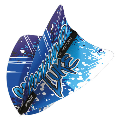 Luke Humphries World Champion Blue & White Freestyle Dart Flights by Red Dragon - view 3