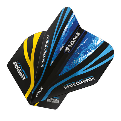 Luke Humphries World Champion Blue & Gold Yin Yang Dart Flights by Red Dragon - view 2