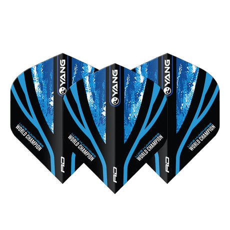 Luke Humphries World Champion Blue & Gold Yin Yang Dart Flights by Red Dragon - view 4