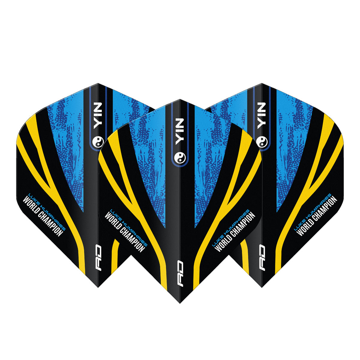 Luke Humphries World Champion Blue & Gold Yin Yang Dart Flights by Red Dragon - view 6