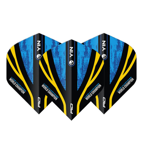 Luke Humphries World Champion Blue & Gold Yin Yang Dart Flights by Red Dragon - view 6