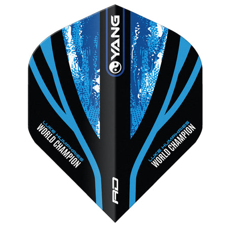Luke Humphries World Champion Blue & Gold Yin Yang Dart Flights by Red Dragon - view 3