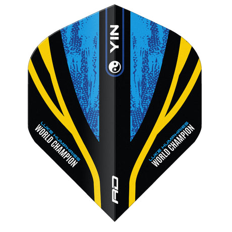 Luke Humphries World Champion Blue & Gold Yin Yang Dart Flights by Red Dragon - view 5