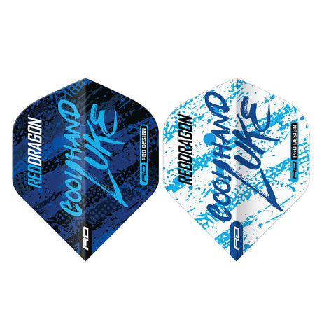 Luke Humphries World Champion Blue & White Yin Yang Dart Flights by Red Dragon