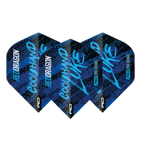 Luke Humphries World Champion Blue & White Yin Yang Dart Flights by Red Dragon - view 4