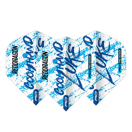 Luke Humphries World Champion Blue & White Yin Yang Dart Flights by Red Dragon - view 6