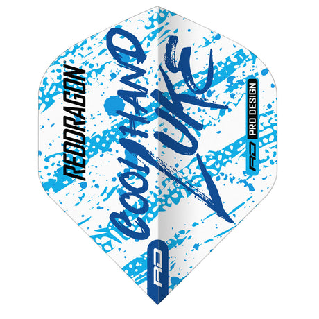 Luke Humphries World Champion Blue & White Yin Yang Dart Flights by Red Dragon - view 5