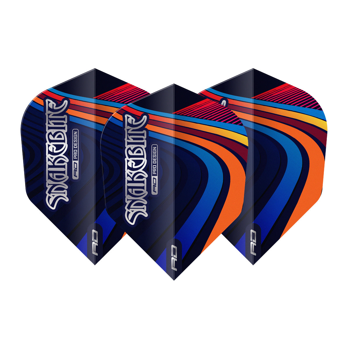 Snakebite Multi Swirl Hardcore No6 Dart Flights by Red Dragon - view 2