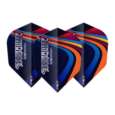 Snakebite Multi Swirl Hardcore No6 Dart Flights by Red Dragon - view 2