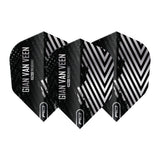 Gian van Veen Black & Silver No6 Dart Flights by Red Dragon - view 2