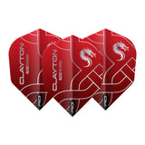 Jonny Clayton Red & Black Hardcore No6 Dart Flights by Red Dragon - view 2