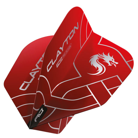 Jonny Clayton Red & Black Hardcore No6 Dart Flights by Red Dragon - view 3