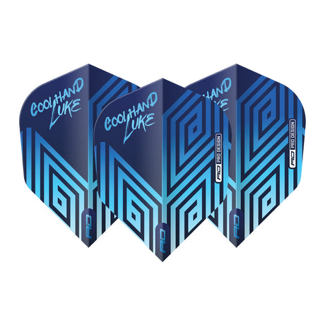Coolhand Luke Blue Hardcore No6 Dart Flights by Red Dragon - view 2