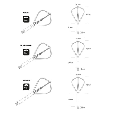 Shot Flight Deck One Piece Dart Flight and Shaft System Clear Kite - view 3