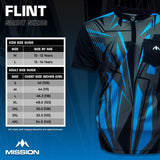 *Mission Darts Flint Dart Shirt - Collarless - Lightweight - Black & Blue - view 5