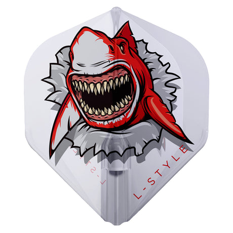 L-Style Florian Hempel EZ Dart Flights Clear White L1 Standard - view 2