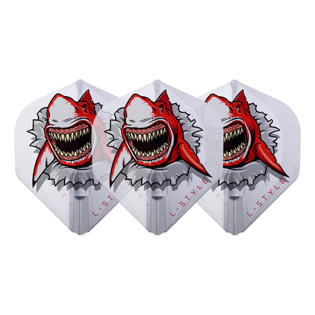 L-Style Florian Hempel EZ Dart Flights Clear White L1 Standard